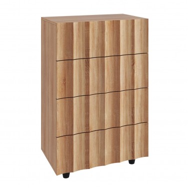 MOTION Συρταριέρα με 4 Συρτάρια, Απόχρωση Φυσικό  60x40x94cm [-Φυσικό-] [-MDF - Κόντρα Πλακέ - Καπλαμάς - Νοβοπάν-] Ε7502,1