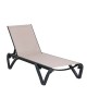 CAPRI K/D Ξαπλώστρα Αλουμίνιο Μαύρο, PP-UV Μαύρο - Textilene Cappuccino  68/58x190x30cm [-Μαύρο-, -Μπεζ-Tortora-Sand-Cappuccino-] [-Textilene-, -Αλουμίνιο-] Ε3383,2