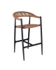 MADY Σκαμπό Bar, ALU Ανθρακί, Rope Wicker Φυσικό  56x58x105cm [-Ανθρακί-, -Φυσικό-] [-Wicker-, -Αλουμίνιο-] Ε6720,1