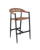 MADY Σκαμπό Bar, ALU Ανθρακί, Rope Wicker Φυσικό  56x58x105cm [-Ανθρακί-, -Φυσικό-] [-Wicker-, -Αλουμίνιο-] Ε6720,1
