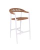 MADY Σκαμπό Bar, ALU Άσπρο, Rope Wicker Φυσικό  56x58x105cm [-Άσπρο-, -Φυσικό-] [-Wicker-, -Αλουμίνιο-] Ε6720,2
