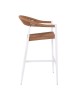 MADY Σκαμπό Bar, ALU Άσπρο, Rope Wicker Φυσικό  56x58x105cm [-Άσπρο-, -Φυσικό-] [-Wicker-, -Αλουμίνιο-] Ε6720,2