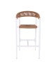MADY Σκαμπό Bar, ALU Άσπρο, Rope Wicker Φυσικό  56x58x105cm [-Άσπρο-, -Φυσικό-] [-Wicker-, -Αλουμίνιο-] Ε6720,2