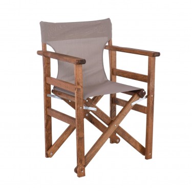 Σκηνοθέτη Πολυθρόνα Οξιά, Βαφή Εμποτισμού Καρυδί, Textilene Sand Beige, Πτυσσόμενη  60x51x85cm [-Καρυδί-, -Μπεζ-Tortora-Sand-Cappuccino-] [-Textilene-, -Ξύλο-] Ε7770,Υ1