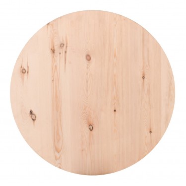 Επιφάνεια Τραπεζιού από Ξύλο Πεύκου, Άβαφο  Φ80cm/40mm [-Άβαφο-] [-Ξύλο-] Ε2211