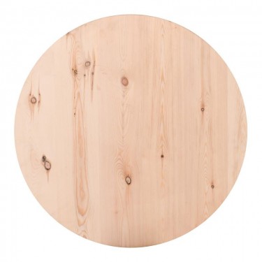 Επιφάνεια Τραπεζιού από Ξύλο Πεύκου, Άβαφο  Φ80cm/40mm [-Άβαφο-] [-Ξύλο-] Ε2211