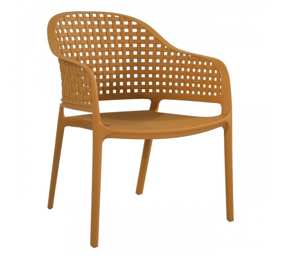 MALAGA Set Σαλόνι Κήπου 4τεμ, PP-UV Κροκί  2 Πολυθρ 1 Καναπ 1 Τραπεζάκι Ε320,S1