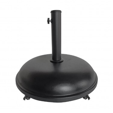 ΒΑΣΗ ομπρέλας Τσιμέντο/Μέταλλο Απόχρωση Μαύρο, με ρόδες  Φ50 H.13,5cm (35 Kg) [-Μαύρο-] [-Μέταλλο-, -Τσιμέντο-] Ε931,2