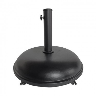 ΒΑΣΗ ομπρέλας Τσιμέντο/Μέταλλο Απόχρωση Μαύρο, με ρόδες  Φ50 H.13,5cm (35 Kg) [-Μαύρο-] [-Μέταλλο-, -Τσιμέντο-] Ε931,2