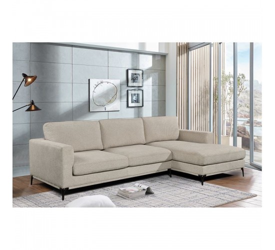 BANCO Καναπές Σαλονιού - Καθιστικού, Γωνία Αναστρέψιμος Ύφασμα Μπεζ  302x172x105cm H.88cm [-Μπεζ-Tortora-Sand-Cappuccino-] [-Ύφασμα-] Ε9505,1