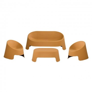 COLT Set Κήπου Καθιστικό: Τραπεζάκι   Καναπέ 2θέσιο   2 Καρέκλες, PP-UV Κροκί  Table   Sofa 2Seat   2 Chairs [-Κίτρινο-] [-PP - PC - ABS-] Ε3210,S2