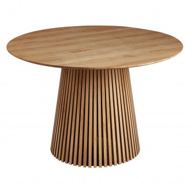 RIM-II Τραπέζι Ροτόντα Τραπεζαρίας, ΜDF Απόχρωση Φυσικό  Φ120cm H.75cm [-Φυσικό-] [-MDF - Κόντρα Πλακέ - Καπλαμάς - Νοβοπάν-] Ε7667,1