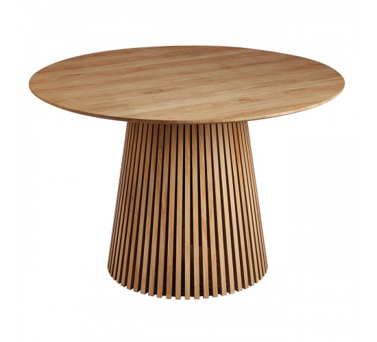 RIM-II Τραπέζι Ροτόντα Τραπεζαρίας, ΜDF Απόχρωση Φυσικό  Φ120cm H.75cm [-Φυσικό-] [-MDF - Κόντρα Πλακέ - Καπλαμάς - Νοβοπάν-] Ε7667,1