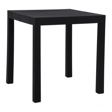 DALTON Τραπέζι Κήπου-Βεράντας Μέταλλο Βαφή Μαύρο, PP-UV Μαύρο  72x72x74cm [-Μαύρο-] [-PP - PC - ABS-, -Μέταλλο-] Ε3155,1