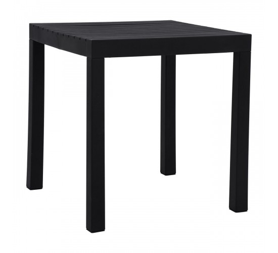 DALTON Τραπέζι Κήπου-Βεράντας Μέταλλο Βαφή Μαύρο, PP-UV Μαύρο  72x72x74cm Ε3155,1