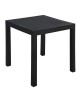 DALTON Τραπέζι Κήπου-Βεράντας Μέταλλο Βαφή Μαύρο, PP-UV Μαύρο  72x72x74cm Ε3155,1
