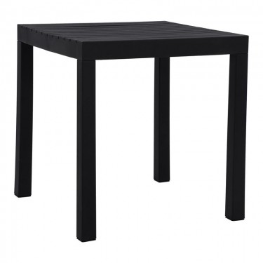 DALTON Τραπέζι Κήπου-Βεράντας Μέταλλο Βαφή Μαύρο, PP-UV Μαύρο  72x72x74cm [-Μαύρο-] [-PP - PC - ABS-, -Μέταλλο-] Ε3155,1