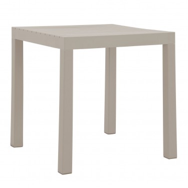 DALTON Τραπέζι Κήπου-Βεράντας Μέταλλο Βαφή Γκρι, PP-UV Γκρι  72x72x74cm [-Γκρι-] [-PP - PC - ABS-, -Μέταλλο-] Ε3155,2