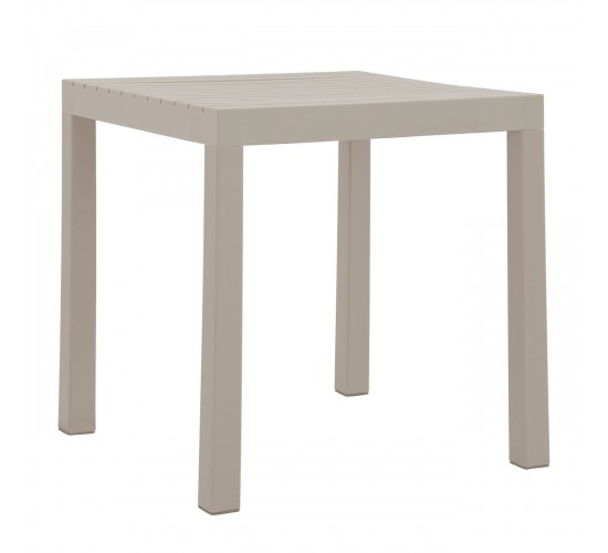 DALTON Τραπέζι Κήπου-Βεράντας Μέταλλο Βαφή Γκρι, PP-UV Γκρι  72x72x74cm Ε3155,2