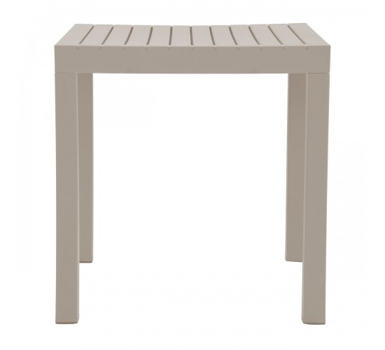 DALTON Τραπέζι Κήπου-Βεράντας Μέταλλο Βαφή Γκρι, PP-UV Γκρι  72x72x74cm Ε3155,2