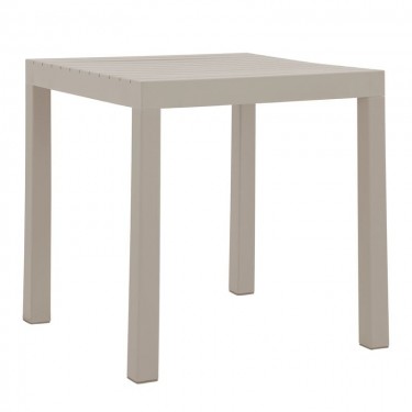 DALTON Τραπέζι Κήπου-Βεράντας Μέταλλο Βαφή Γκρι, PP-UV Γκρι  72x72x74cm [-Γκρι-] [-PP - PC - ABS-, -Μέταλλο-] Ε3155,2