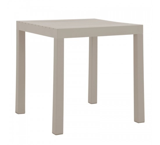 DALTON Τραπέζι Κήπου-Βεράντας Μέταλλο Βαφή Γκρι, PP-UV Γκρι  72x72x74cm Ε3155,2