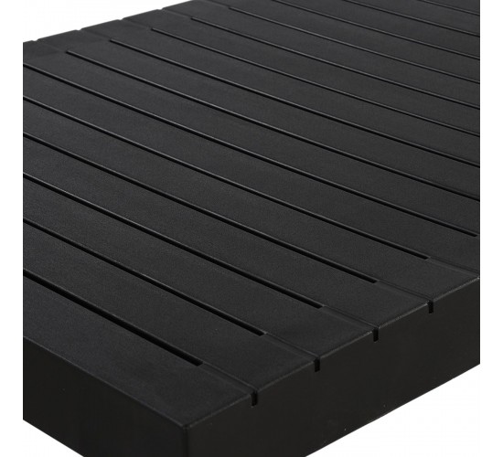 DALTON Τραπέζι Κήπου-Βεράντας Μέταλλο Βαφή Μαύρο, PP-UV Μαύρο  141x70x74cm Ε3156,1