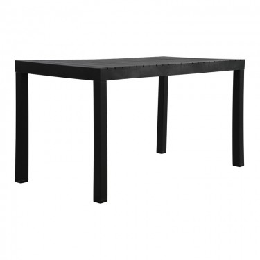 DALTON Τραπέζι Κήπου-Βεράντας Μέταλλο Βαφή Μαύρο, PP-UV Μαύρο  141x70x74cm [-Μαύρο-] [-PP - PC - ABS-, -Μέταλλο-] Ε3156,1