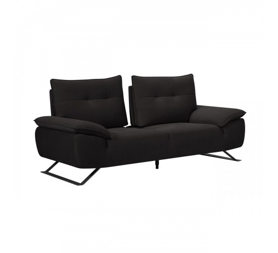 SELENA Καναπές 2-θέσιος Σαλονιού - Καθιστικού, Ύφασμα Ανθρακί, Μεταφερόμενη πλάτη  193x99/115x95cm [-Ανθρακί-] [-Ύφασμα-] Ε9501,22