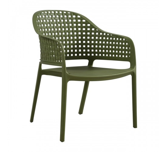 MALAGA Set Σαλόνι Κήπου 4τεμ, PP-UV Πράσινο  2 Πολυθρ 1 Καναπ 1 Τραπεζάκι Ε320,S2