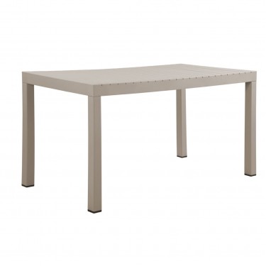 DALTON Τραπέζι Κήπου-Βεράντας Μέταλλο Βαφή Γκρι, PP-UV Γκρι  141x70x74cm [-Γκρι-] [-PP - PC - ABS-, -Μέταλλο-] Ε3156,2