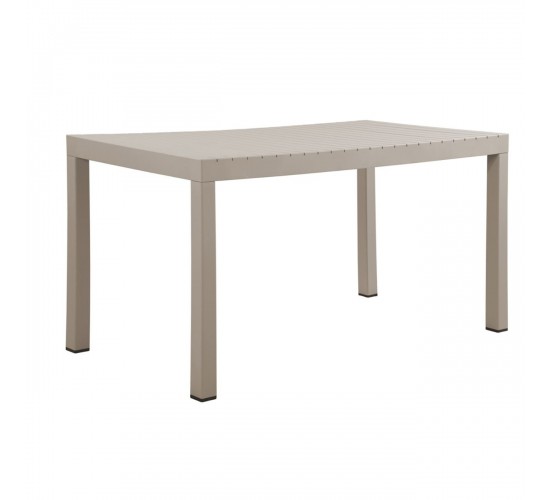 DALTON Τραπέζι Κήπου-Βεράντας Μέταλλο Βαφή Γκρι, PP-UV Γκρι  141x70x74cm Ε3156,2