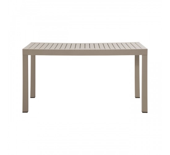 DALTON Τραπέζι Κήπου-Βεράντας Μέταλλο Βαφή Γκρι, PP-UV Γκρι  141x70x74cm Ε3156,2