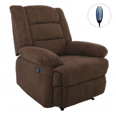JULIA Massage Πολυθρόνα Relax Σαλονιού - Καθιστικού, Ύφασμα Καφέ  93x90x100cm [-Καφέ-] [-Ύφασμα-] Ε971,1Μ