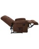 JULIA Massage Πολυθρόνα Relax Σαλονιού - Καθιστικού, Ύφασμα Καφέ  93x90x100cm [-Καφέ-] [-Ύφασμα-] Ε971,1Μ