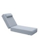 SUNLOUNGER Μαξιλάρι Ξαπλώστρας 20cm, Προσκέφαλο, Ύφασμα Water Repellent Γκρι, Φερμουάρ  196(78 118)x60x20cm [-Γκρι-] [-Ύφασμα-] Ε2014,30