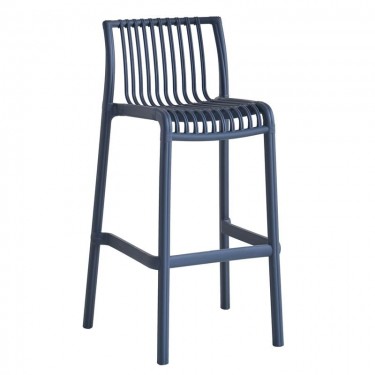 MODENA Σκαμπό Bar Στοιβαζόμενο PP-UV Protection Ανθρακί  50x50x76/100cm [-Ανθρακί-] [-PP - PC - ABS-] Ε3902,2