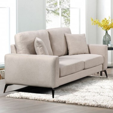 TIPO Kαναπές 2Θέσιος Σαλονιού- Καθιστικού, Ύφασμα Μπεζ  163x88x92cm [-Μπεζ-Tortora-Sand-Cappuccino-] [-Ύφασμα-] Ε9506,21