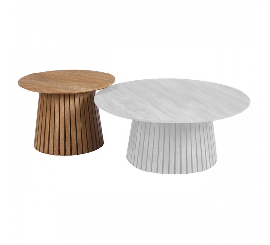 RIM-II Τραπεζάκι Σαλονιού-Καθιστικού, ΜDF Απόχρωση Φυσικό  Φ60cm H.42cm [-Φυσικό-] [-MDF - Κόντρα Πλακέ - Καπλαμάς - Νοβοπάν-] Ε7664,1