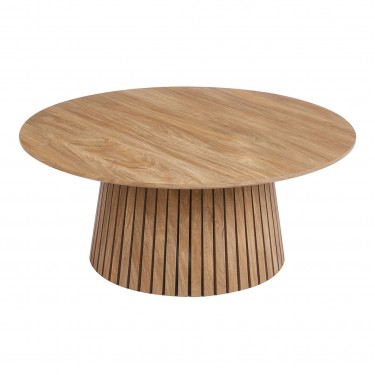 RIM-II Τραπεζάκι Σαλονιού-Καθιστικού, ΜDF Απόχρωση Φυσικό  Φ90cm H.38cm [-Φυσικό-] [-MDF - Κόντρα Πλακέ - Καπλαμάς - Νοβοπάν-] Ε7665,1