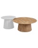 RIM-II Τραπεζάκι Σαλονιού-Καθιστικού, ΜDF Απόχρωση Φυσικό  Φ90cm H.38cm [-Φυσικό-] [-MDF - Κόντρα Πλακέ - Καπλαμάς - Νοβοπάν-] Ε7665,1