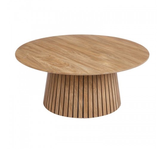 RIM-II Τραπεζάκι Σαλονιού-Καθιστικού, ΜDF Απόχρωση Φυσικό  Φ90cm H.38cm [-Φυσικό-] [-MDF - Κόντρα Πλακέ - Καπλαμάς - Νοβοπάν-] Ε7665,1