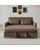 TEMPO-W Καναπές - Κρεβάτι, Με ανάκλιση πλάτης, Ύφασμα Καφέ  140x82x82 Κρεβάτι:120x175x41cm [-Καφέ-] [-Ύφασμα-] Ε998,3W