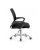 BF2101-W Πολυθρόνα Γραφείου χωρίς Ανάκλιση, Μέταλλο Χρώμιο Mesh Μαύρο  52x52x83/93cm [-Μαύρο-] [-Ύφασμα Mesh-] ΕΟ254,4WC1