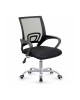 BF2101-W Πολυθρόνα Γραφείου χωρίς Ανάκλιση, Μέταλλο Χρώμιο Mesh Μαύρο  52x52x83/93cm [-Μαύρο-] [-Ύφασμα Mesh-] ΕΟ254,4WC1