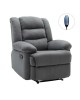 JULIA Massage Πολυθρόνα Relax Σαλονιού - Καθιστικού, Ύφασμα Γκρι  93x90x100cm [-Γκρι-] [-Ύφασμα-] Ε971,2Μ