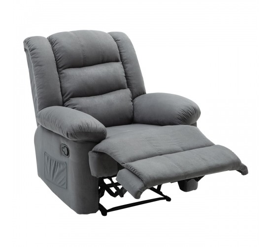 JULIA Massage Πολυθρόνα Relax Σαλονιού - Καθιστικού, Ύφασμα Γκρι  93x90x100cm [-Γκρι-] [-Ύφασμα-] Ε971,2Μ