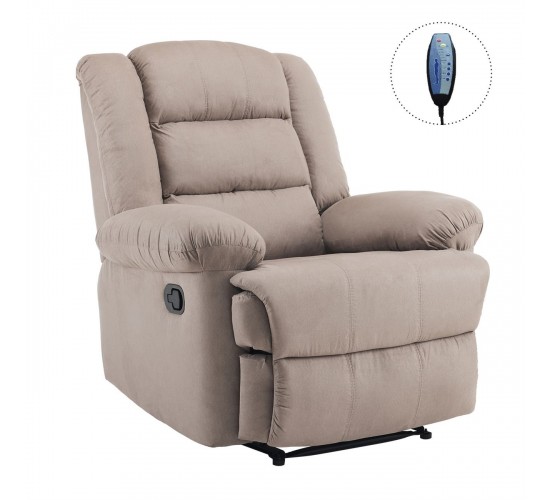 JULIA Massage Πολυθρόνα Relax Σαλονιού - Καθιστικού, Ύφασμα Cappuccino  93x90x100cm [-Μπεζ-Tortora-Sand-Cappuccino-] [-Ύφασμα-] Ε971,4Μ