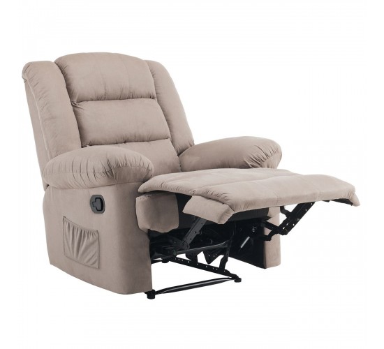 JULIA Massage Πολυθρόνα Relax Σαλονιού - Καθιστικού, Ύφασμα Cappuccino  93x90x100cm [-Μπεζ-Tortora-Sand-Cappuccino-] [-Ύφασμα-] Ε971,4Μ