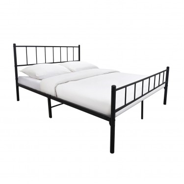 TIVO Κρεβάτι Διπλό, για Στρώμα 150x200cm, Μέταλλο Βαφή Μαύρο  156x208x95cm [-Μαύρο-] [-Μέταλλο-] Ε8042,1